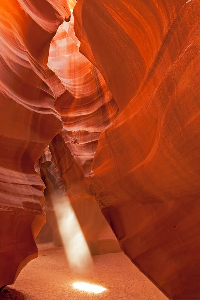 Antelope Canyon with Light Shaft