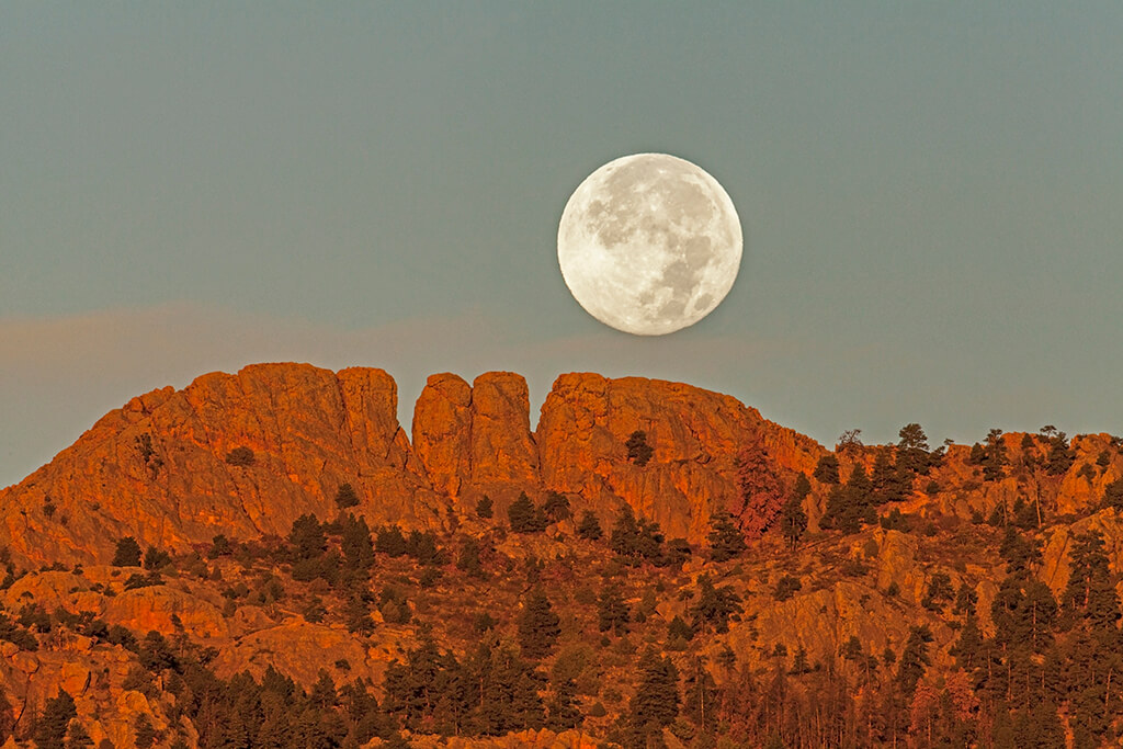 Full Moon and Horsetooth Rock