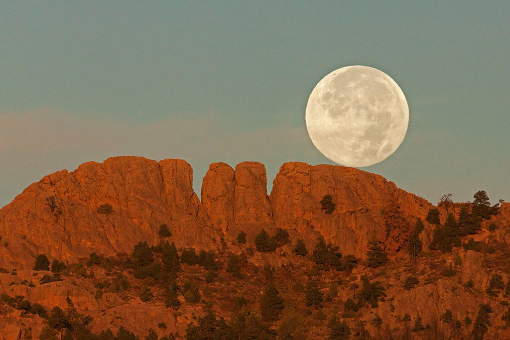 Full Moon over Horsetooth Rock