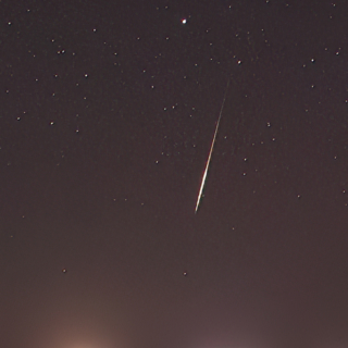 A Meteor Blazes toward the horizon on the Pawnee National Grasslands