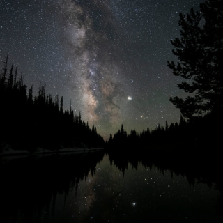Milky Way and lake Irene 1