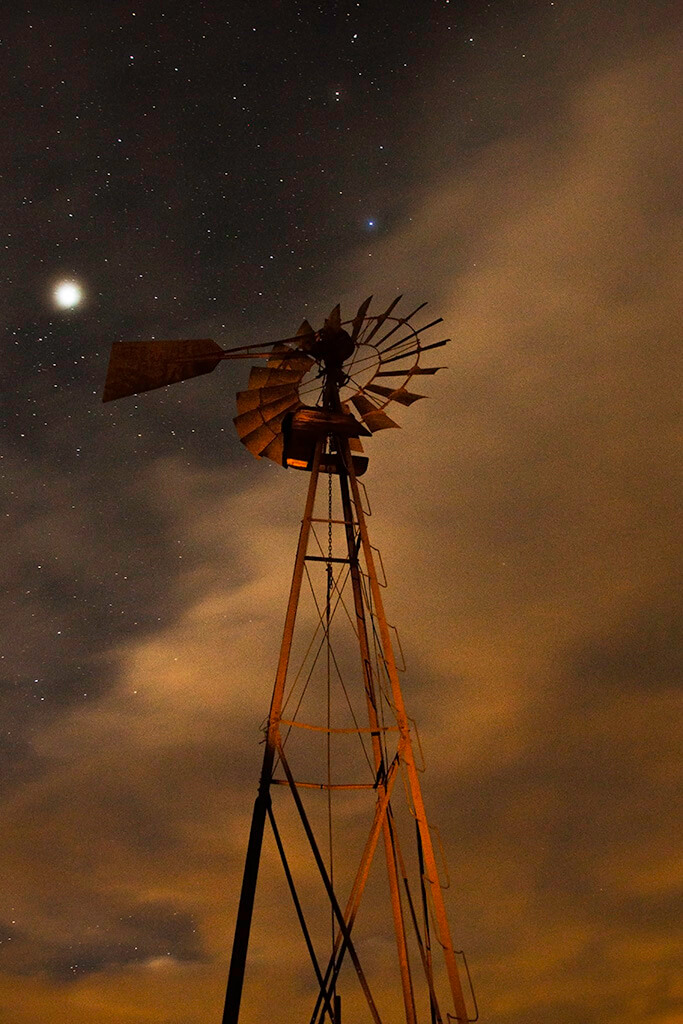 Moonlit Windmill