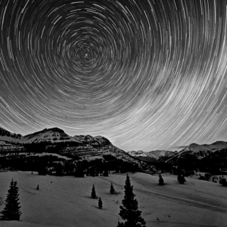 Star Wheel over Grand Turk and Bear Mountain Silverton BW
