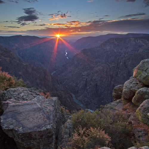 Sunset at the Black Canyon of the Gunnison