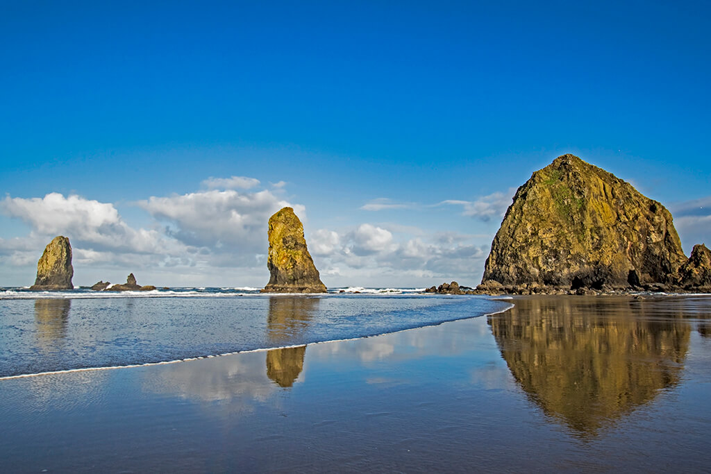 The Needles and Haystack Rock