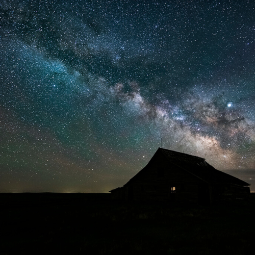 Washington County Barn in Silhouette with Milky Way