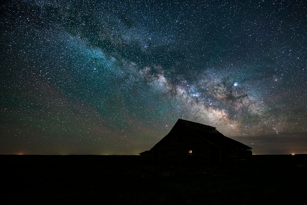 Washington County Barn in Silhouette with Milky Way